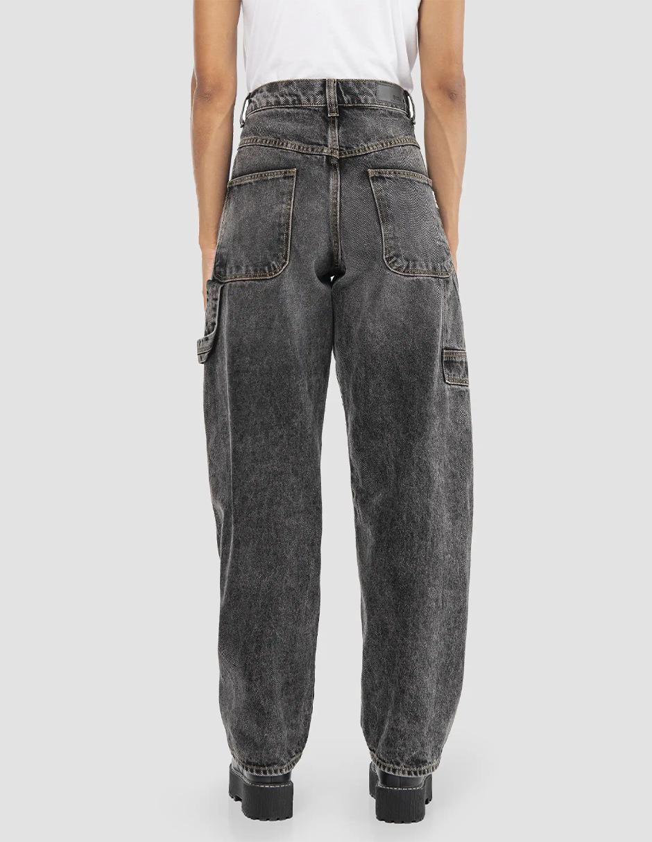 Jeans cargo baggy para mujer 4