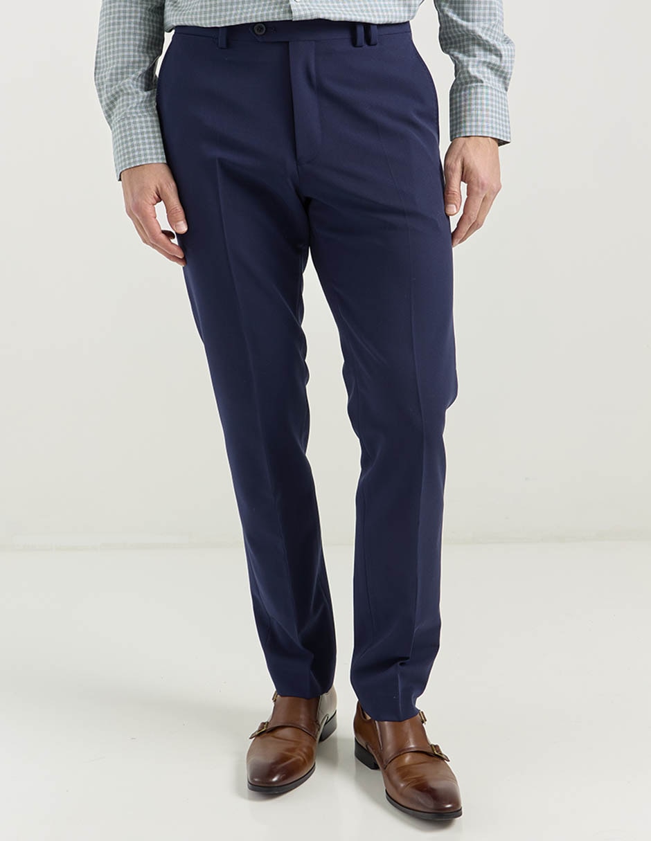 Pantalón de vestir slim de algodón para hombre 1