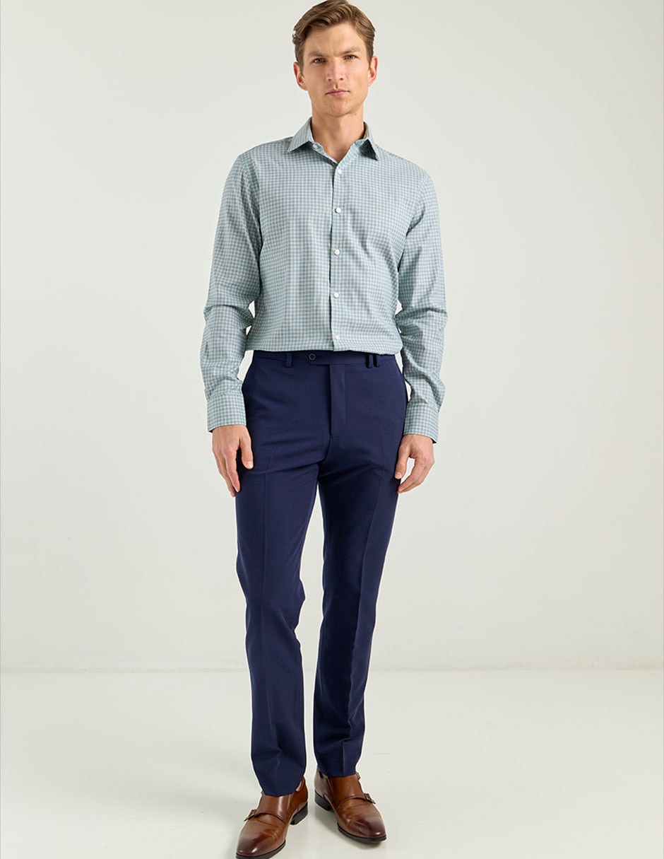 Pantalón de vestir slim de algodón para hombre 6
