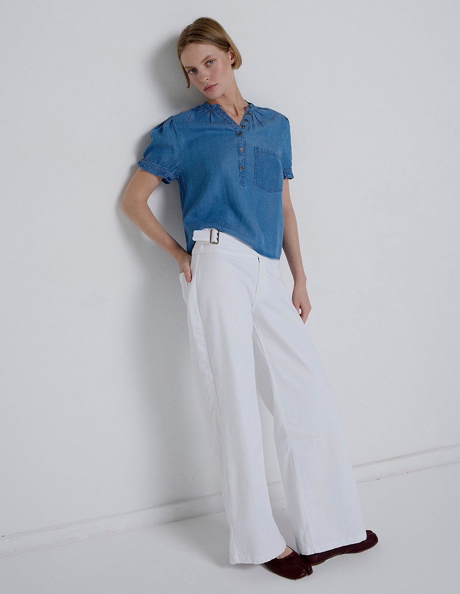 Blusa Renatta& manga corta para mujer 7