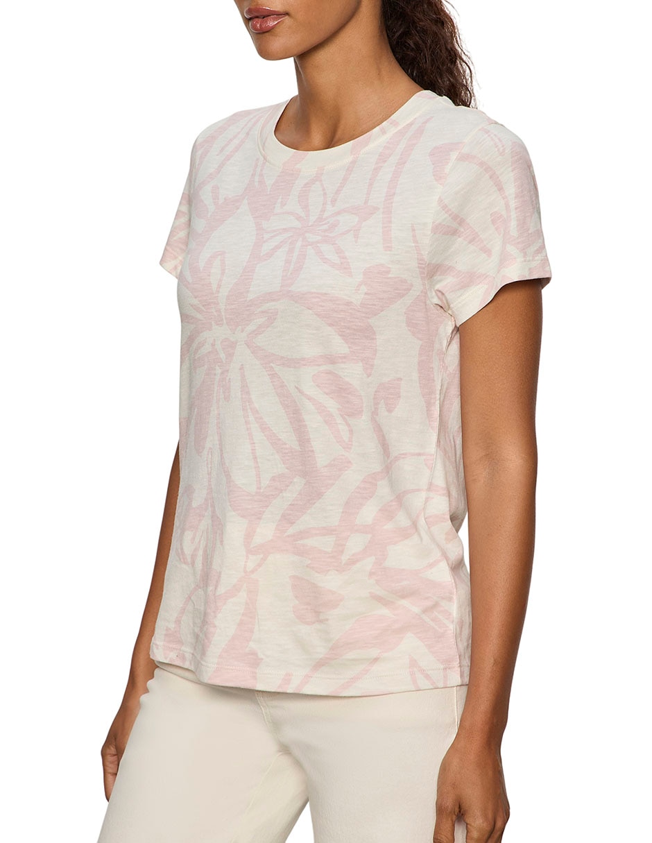 Playera manga corta cuello redondo mujer 4