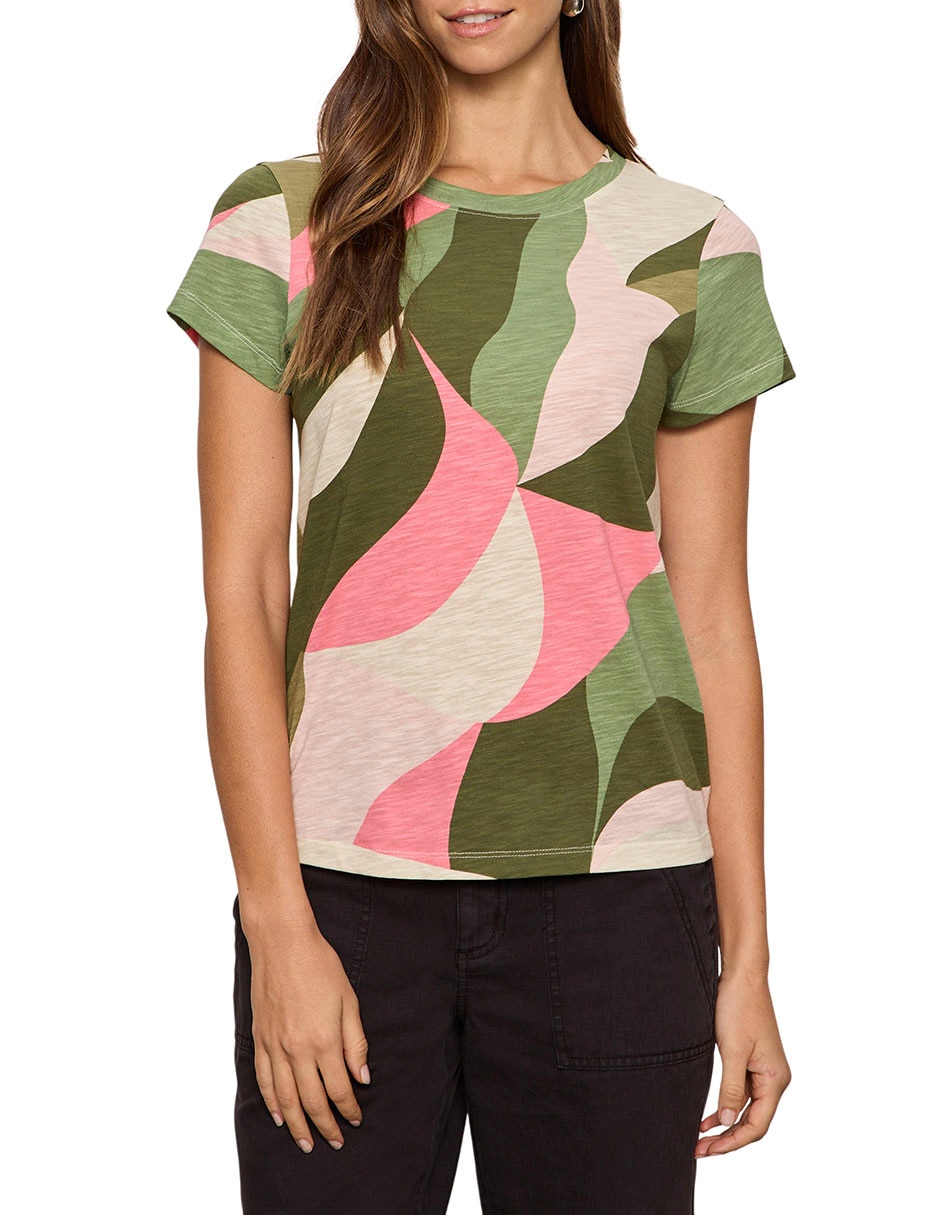 Playera manga corta cuello redondo para mujer Playera manga corta cuello redondo para mujer