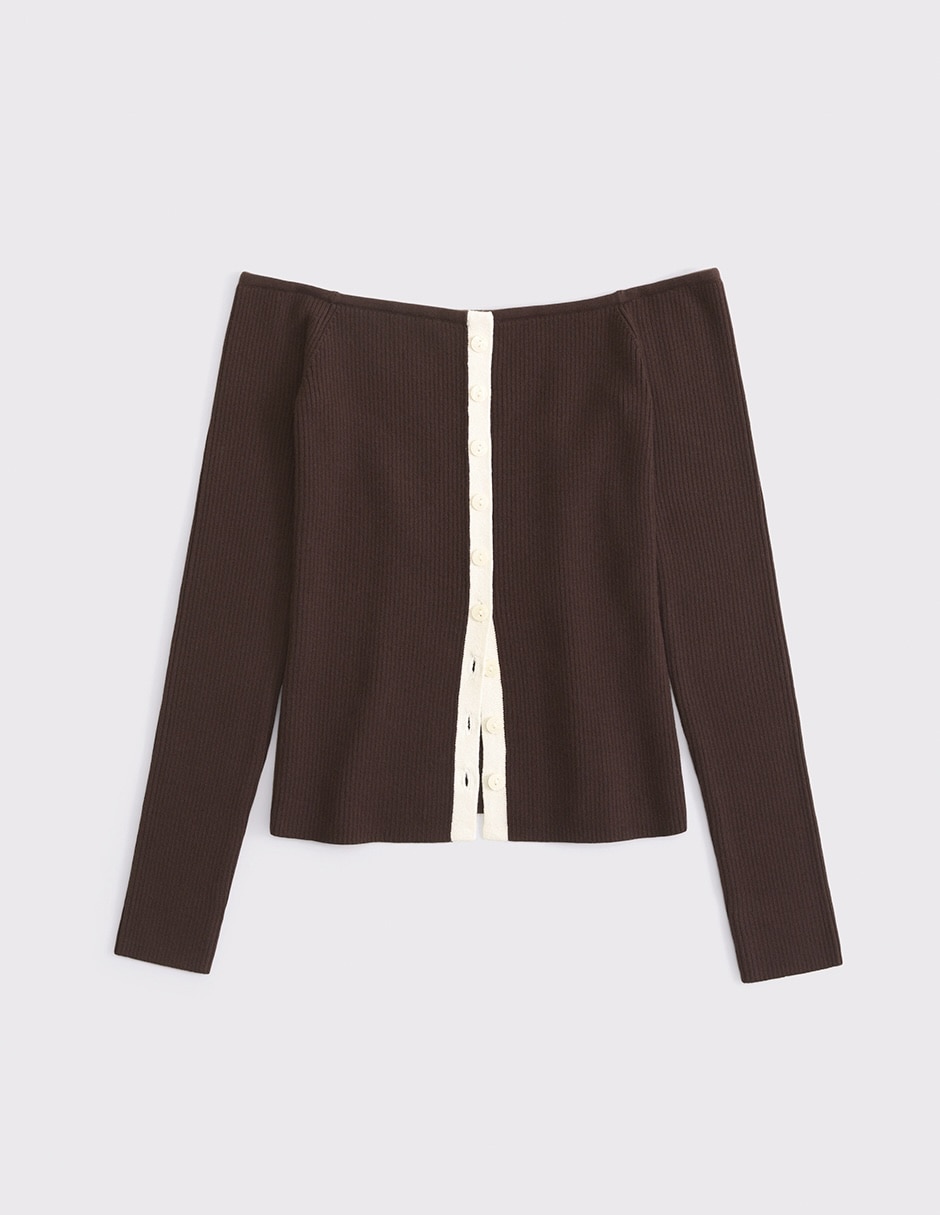 Top Abercrombie & escote regular