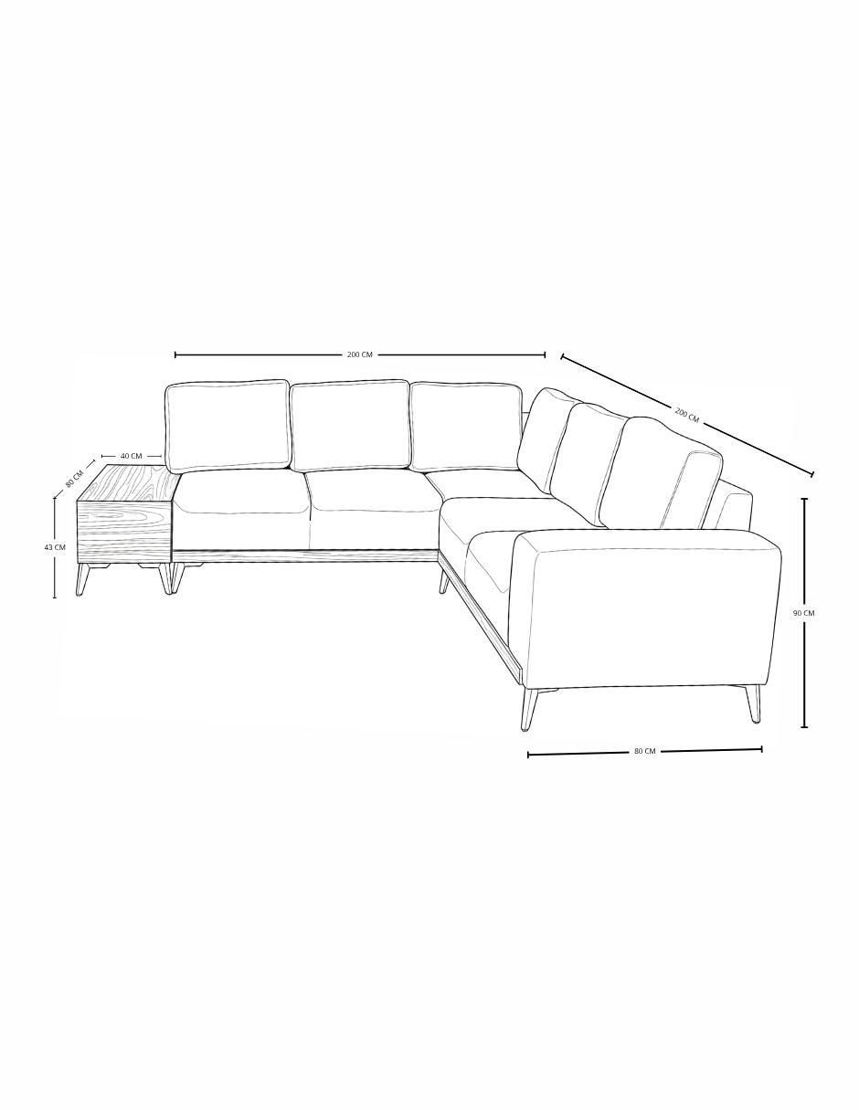 Sala modular Easy Living de poliéster