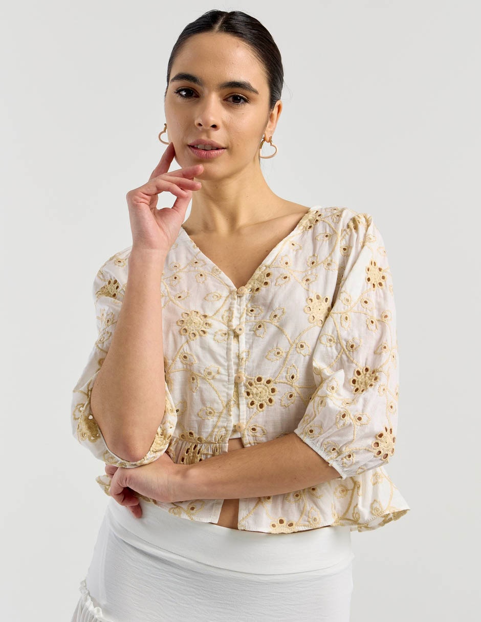 Blusa manga 3/4 para mujer 1