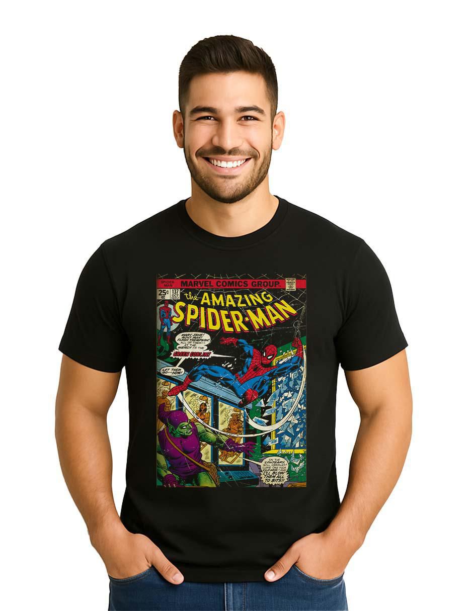 Playera spider-man cuello redondo para hombre Playera spider-man cuello redondo para hombre