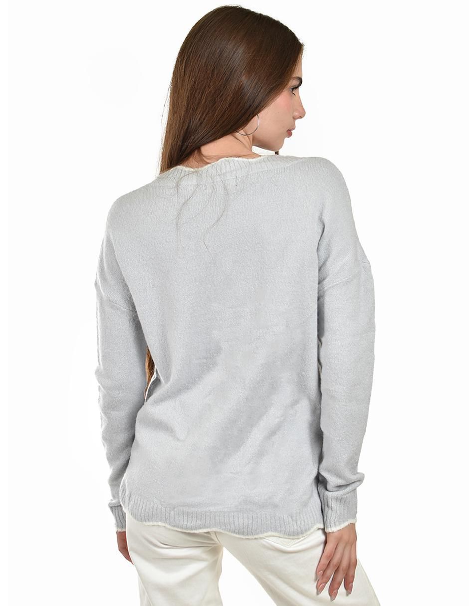 Suéter cuello redondo para mujer 4