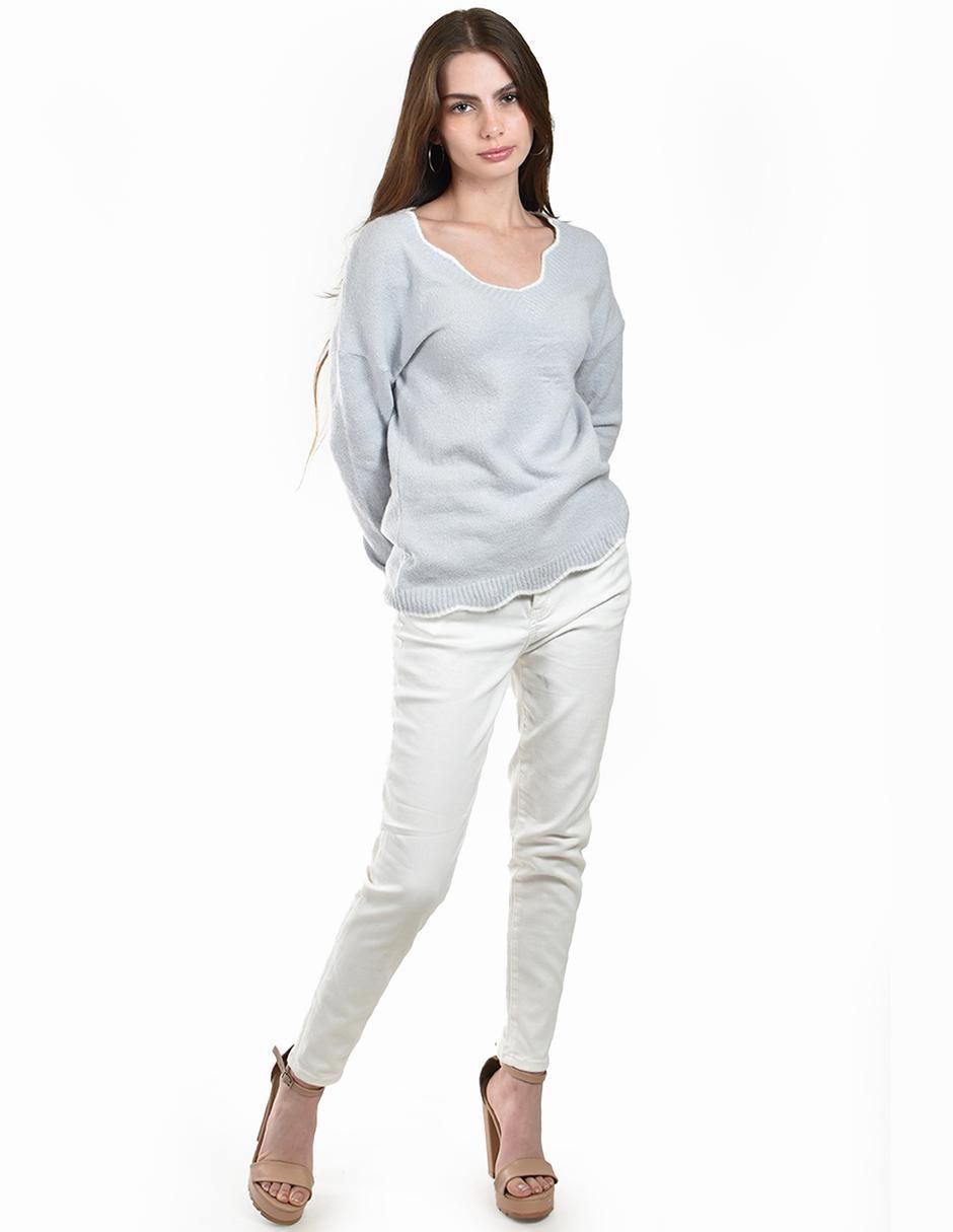 Suéter cuello redondo para mujer 2