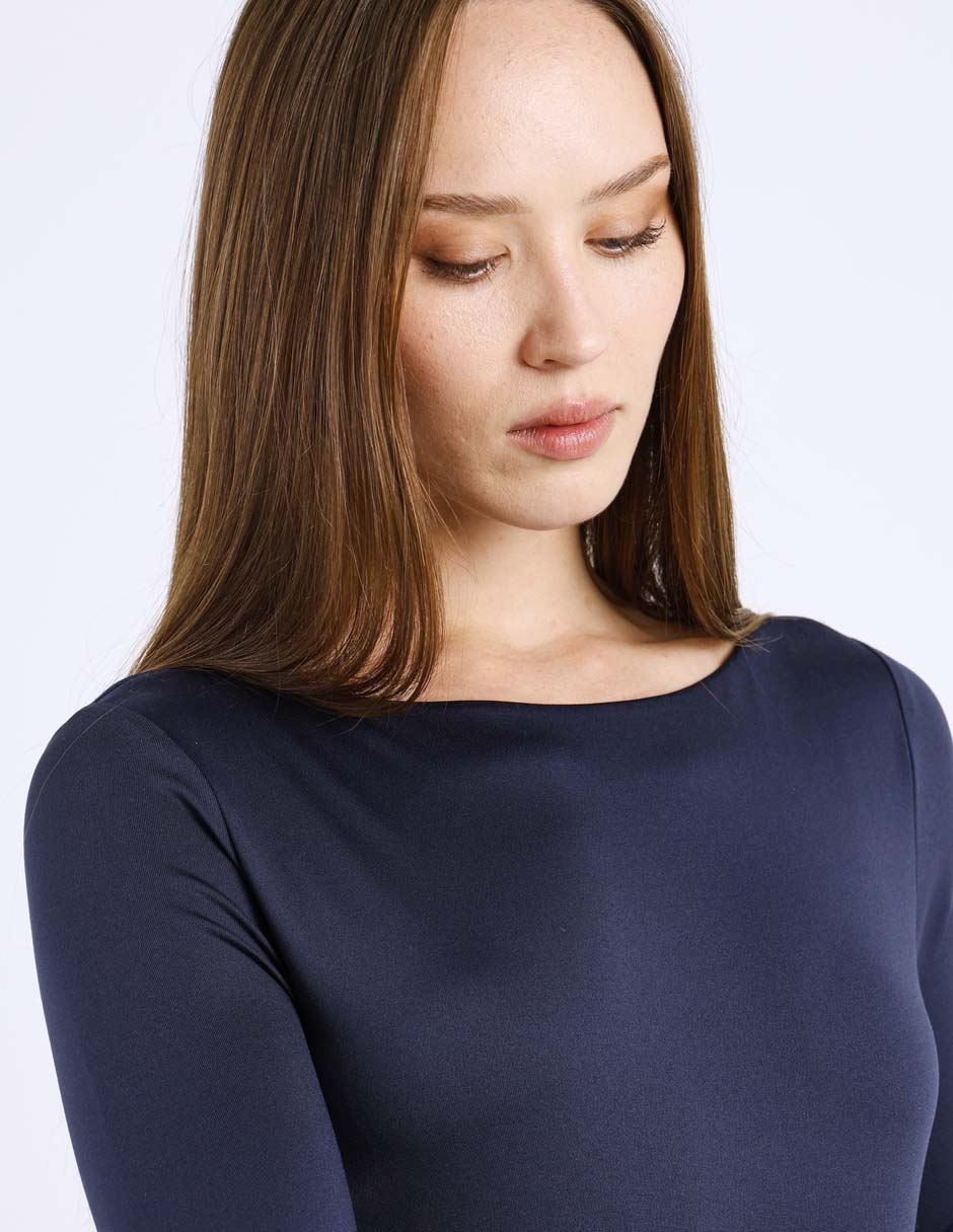 Body petite studio cuello ojal escote regular para mujer