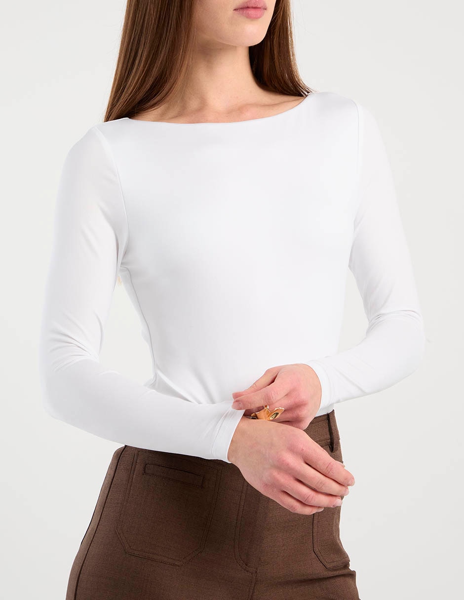 Body cuello ojal escote regular para mujer 5