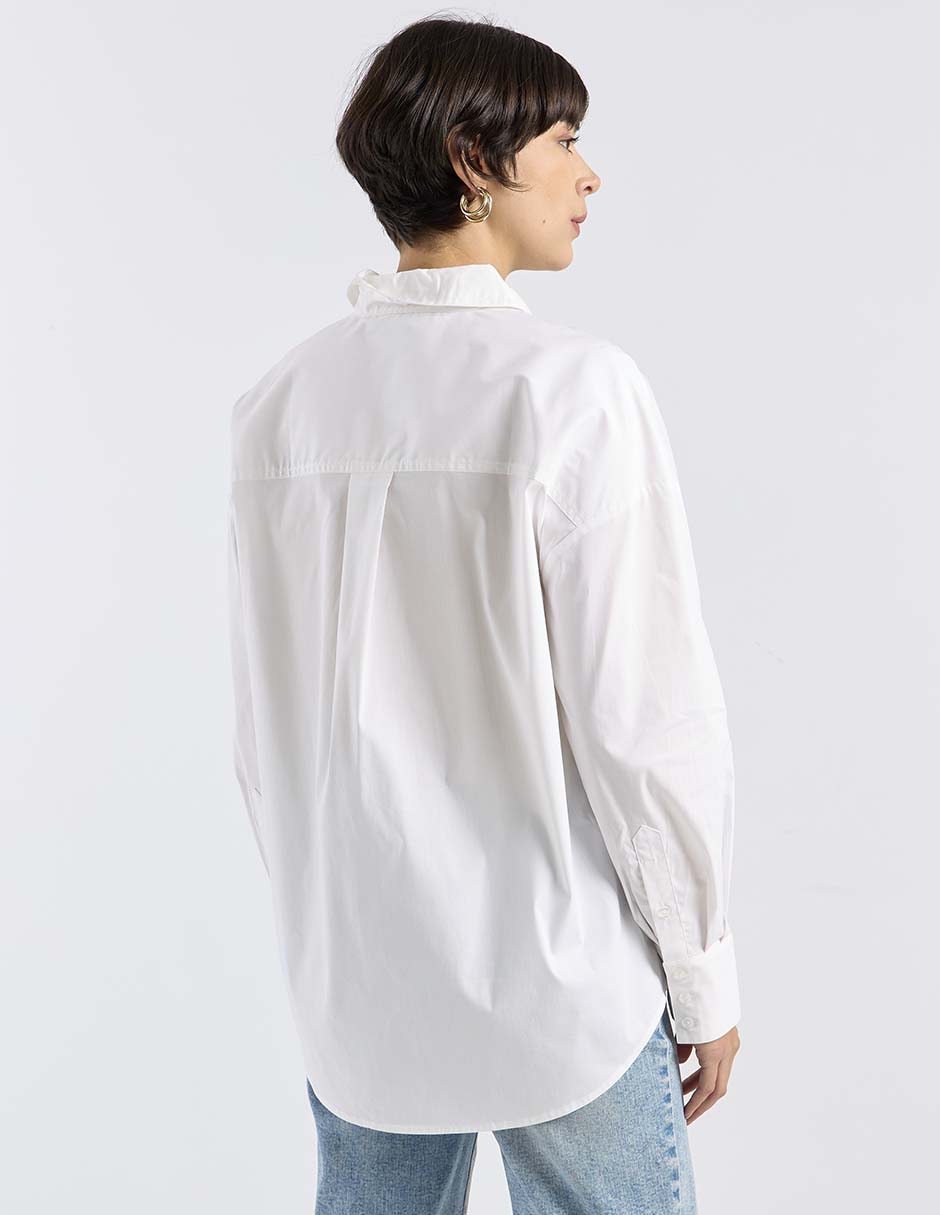 Camisa de algodón manga larga para mujer 6