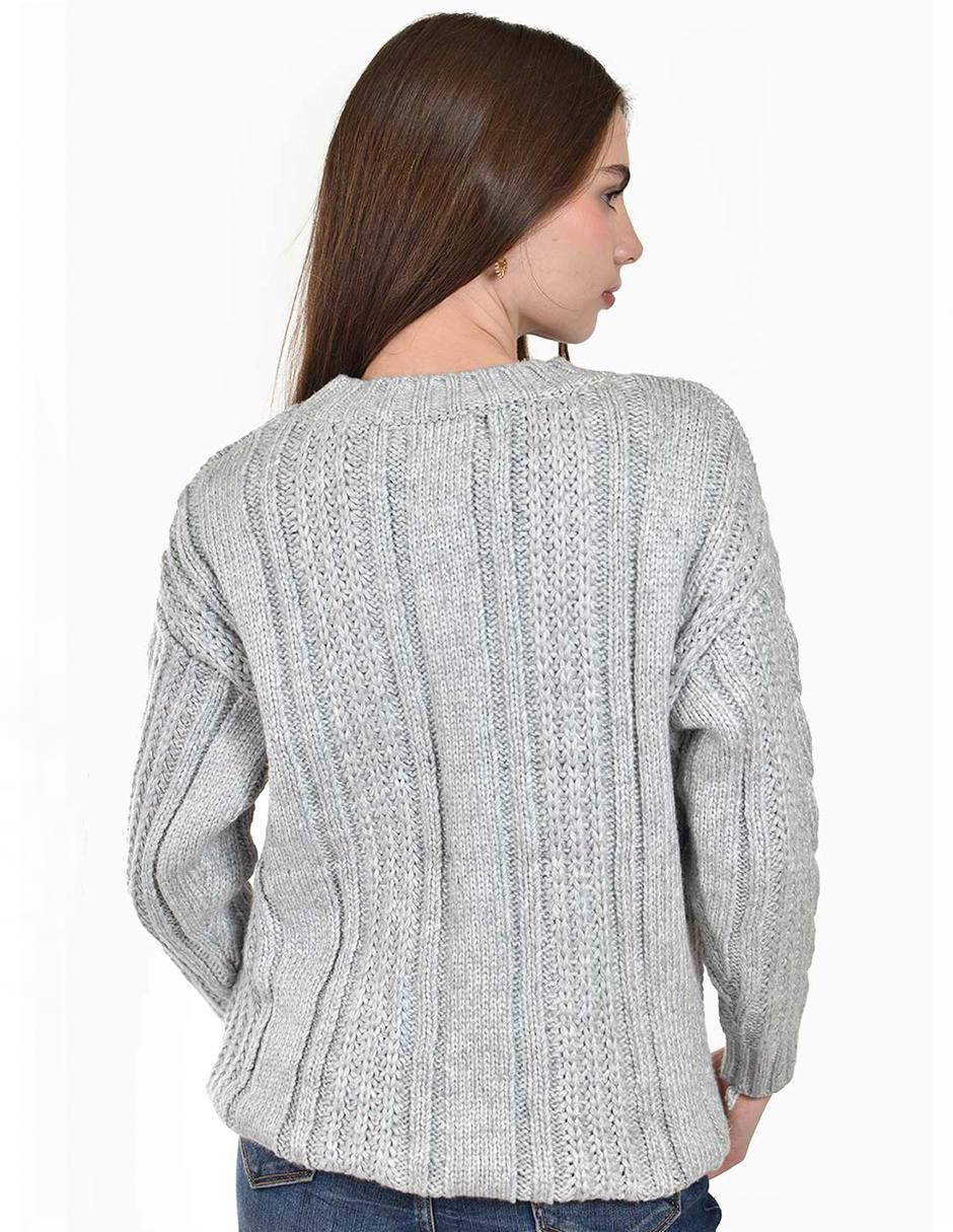 Suéter cuello redondo para mujer 4