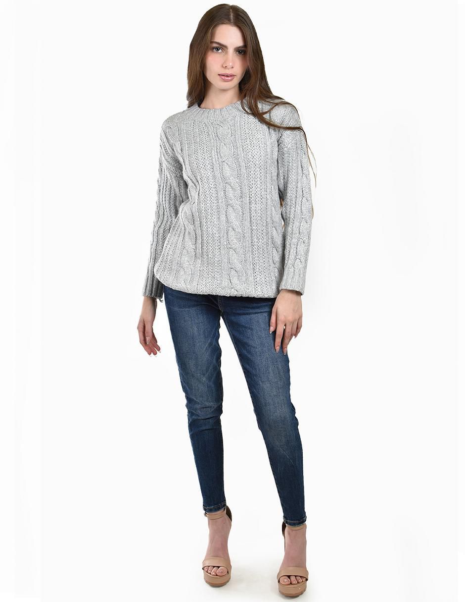 Suéter cuello redondo para mujer 2