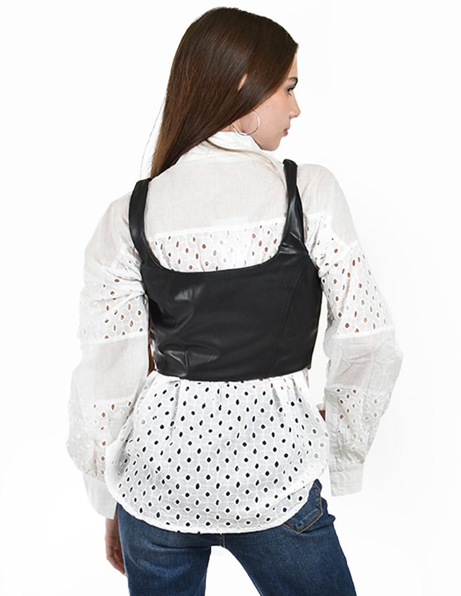 Top Roman Fashion escote cuadrado tirante delgado