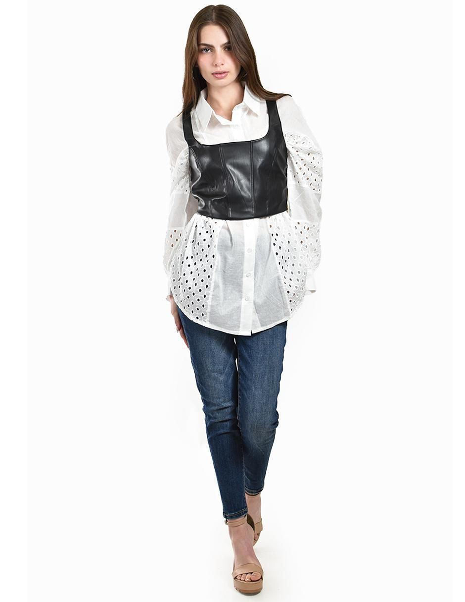 Top Roman Fashion escote cuadrado tirante delgado