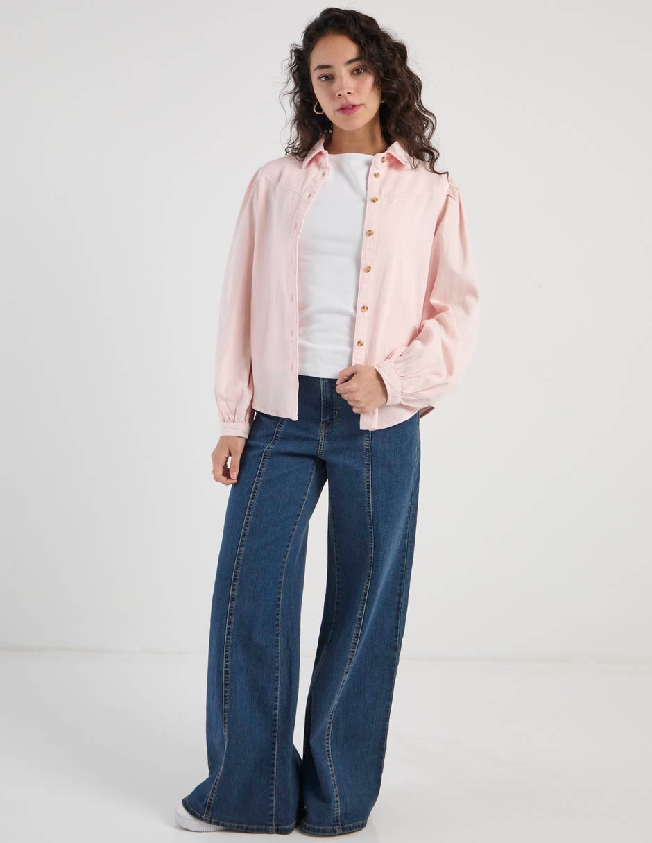 Jeans wide leg cintura Levi's 318 para mujer