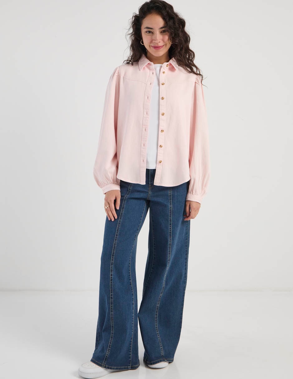 Jeans wide leg cintura Levi's 318 para mujer