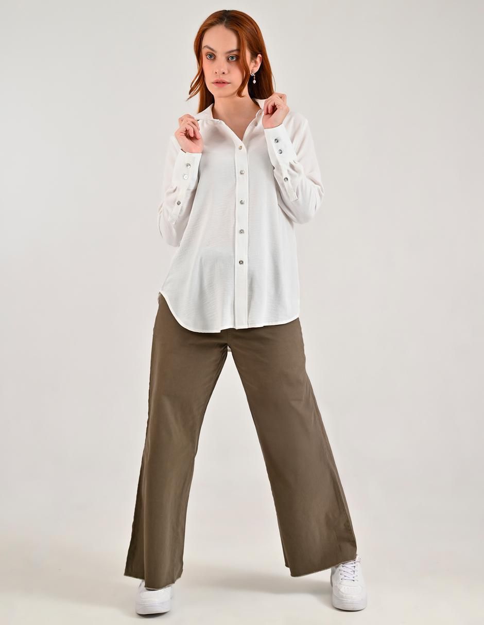 Blusa camisera Supply manga larga para mujer