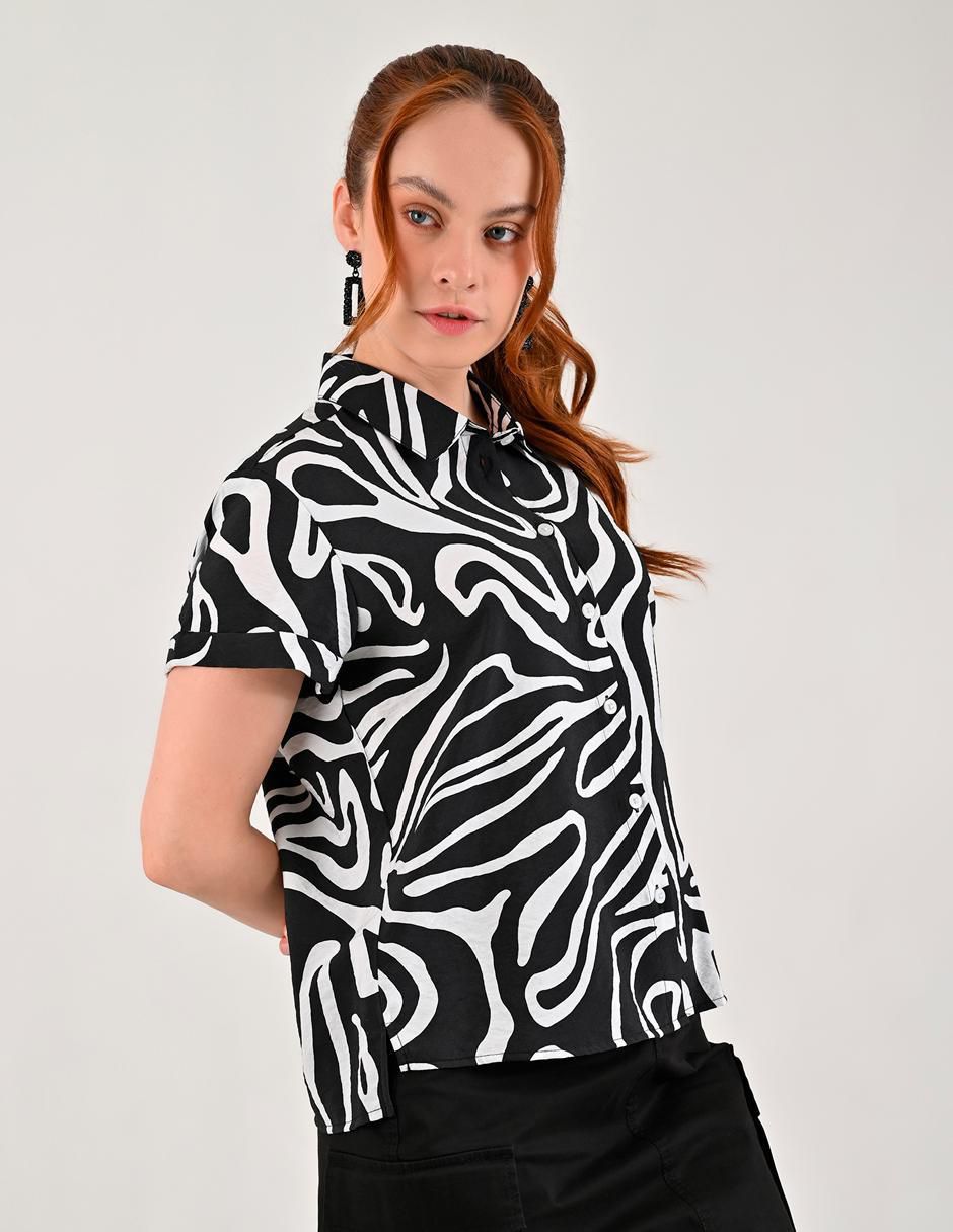 Blusa Supply manga corta para mujer