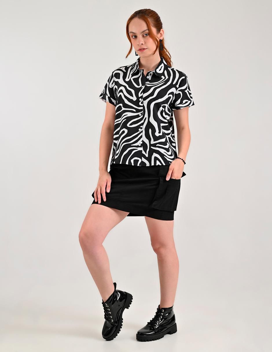 Blusa Supply manga corta para mujer