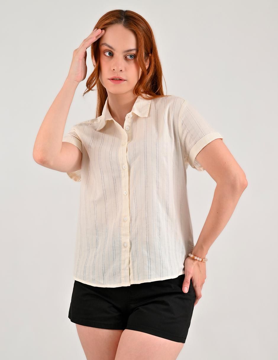 Blusa camisera Supply manga corta para mujer