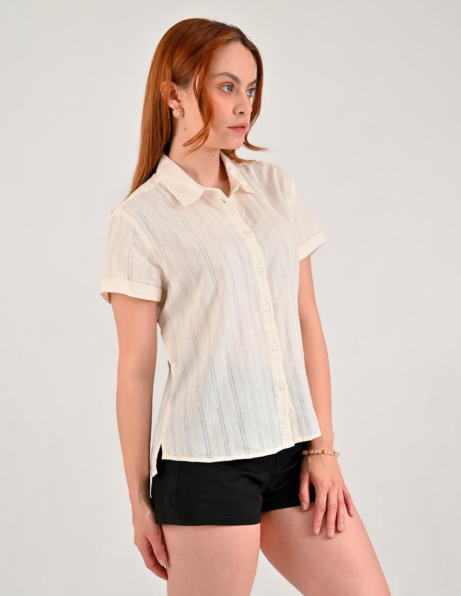 Blusa camisera Supply manga corta para mujer