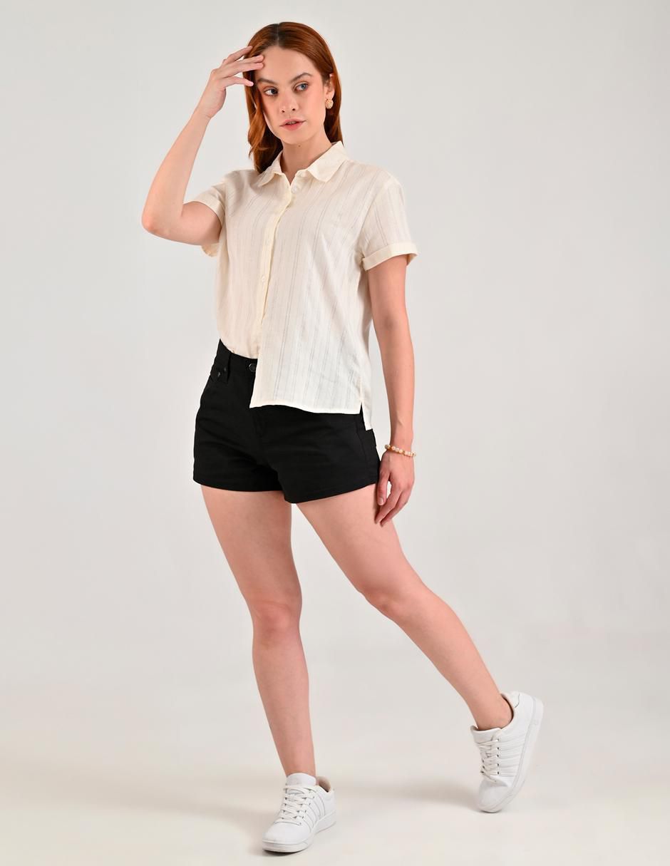 Blusa camisera Supply manga corta para mujer