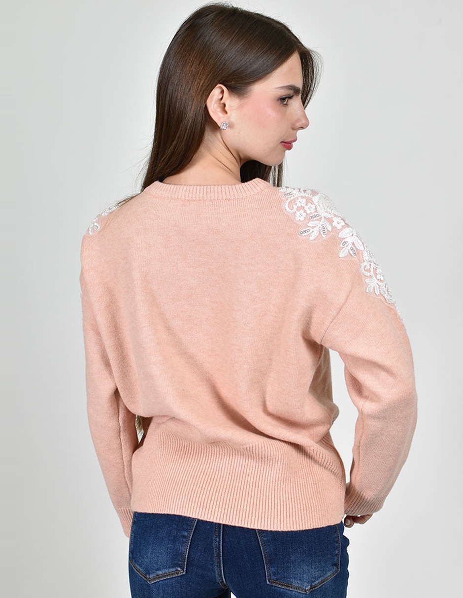 Suéter cuello redondo para mujer 3