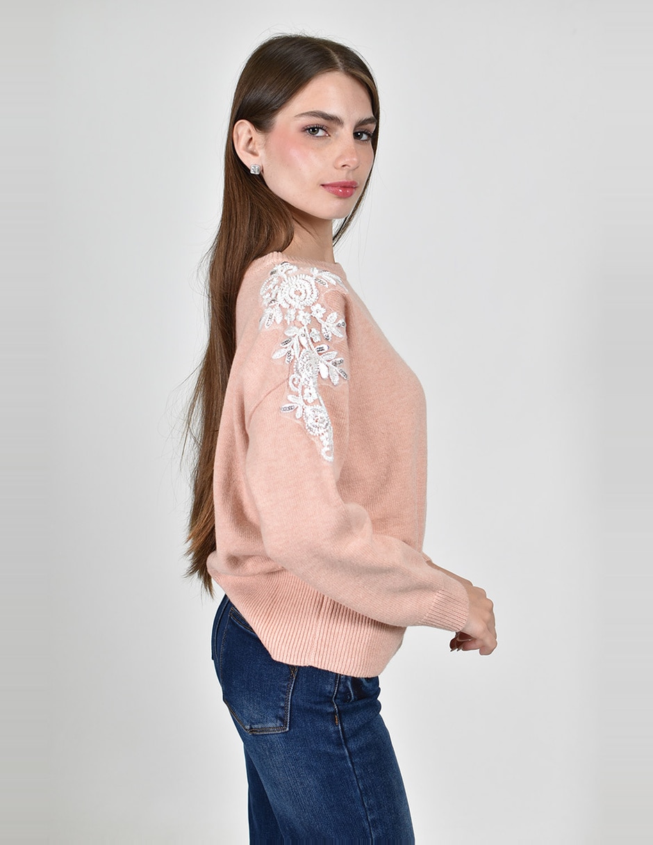 Suéter cuello redondo para mujer 5