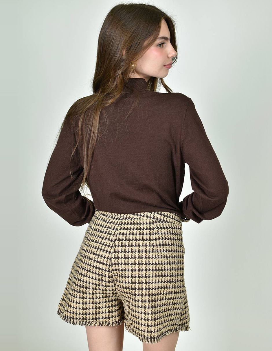 Falda short corta roman fashion a la cintura