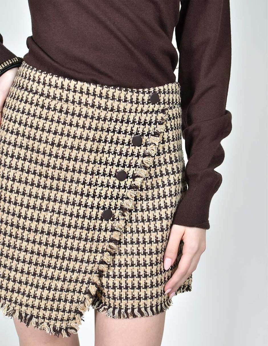 Falda short corta roman fashion a la cintura