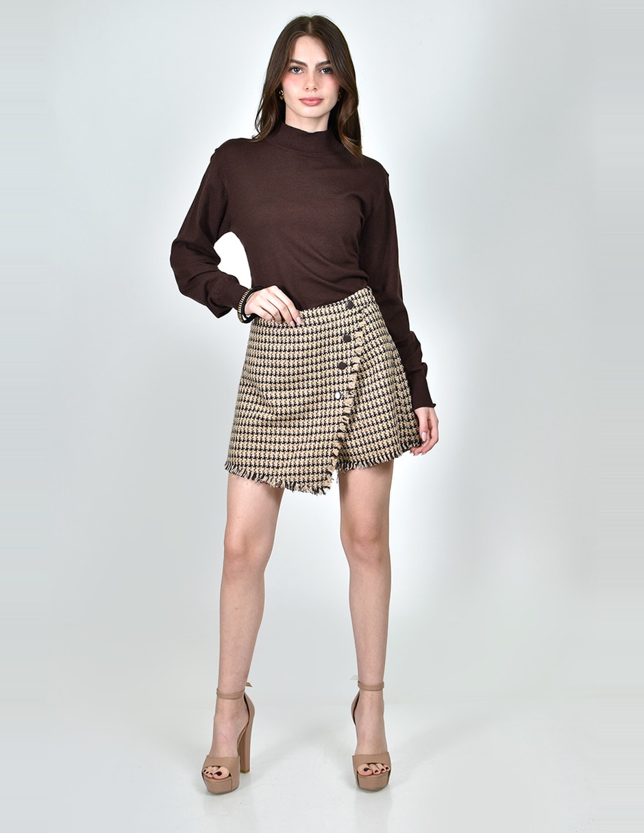 Falda short corta roman fashion a la cintura