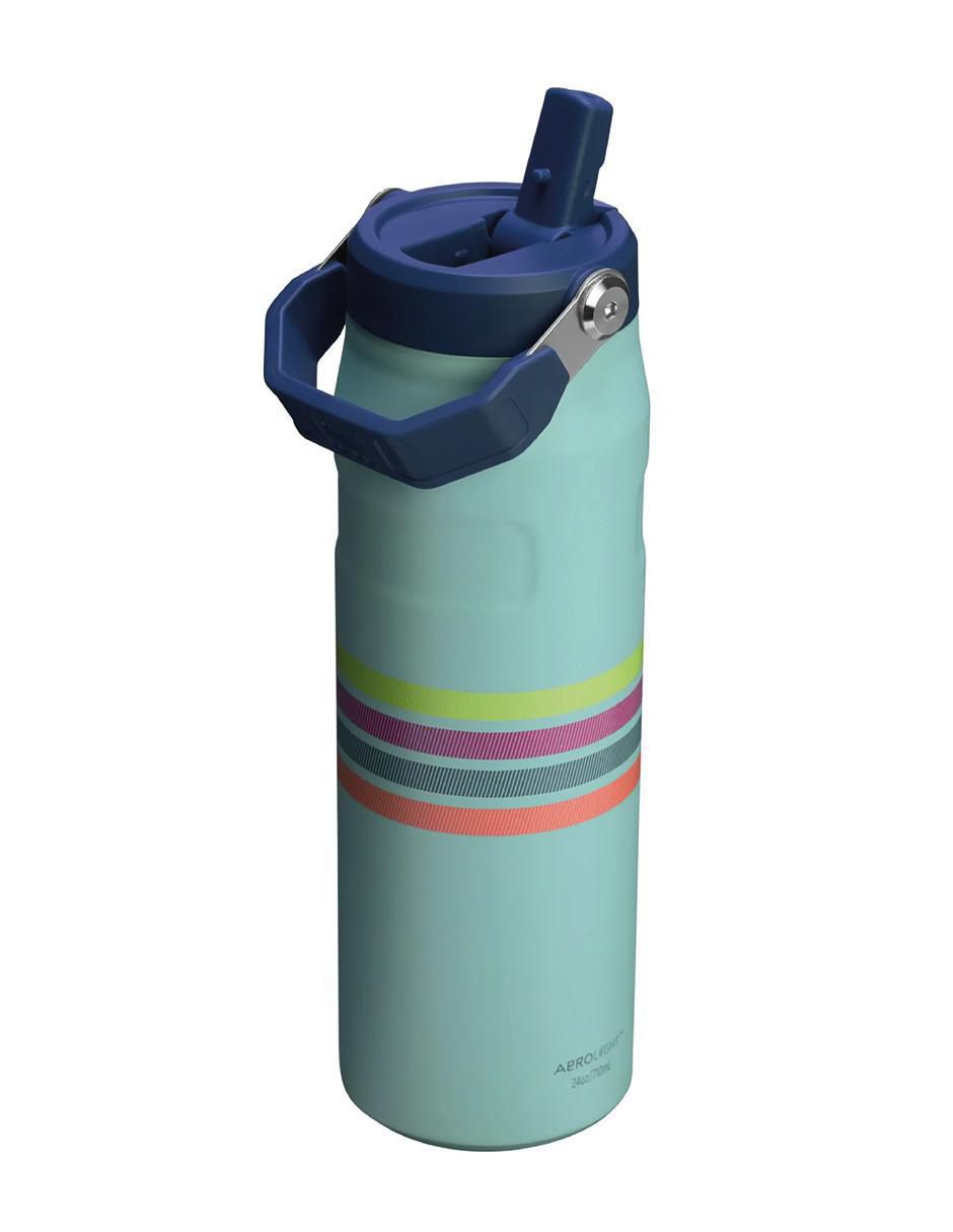 Termo stanley "de" acero inoxidable iceflow aerolight flip straw varsity "con tapa" rosca 709 ml