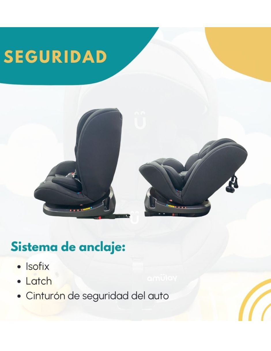 Autoasiento convertible Amulay compatible con 0 360 grados