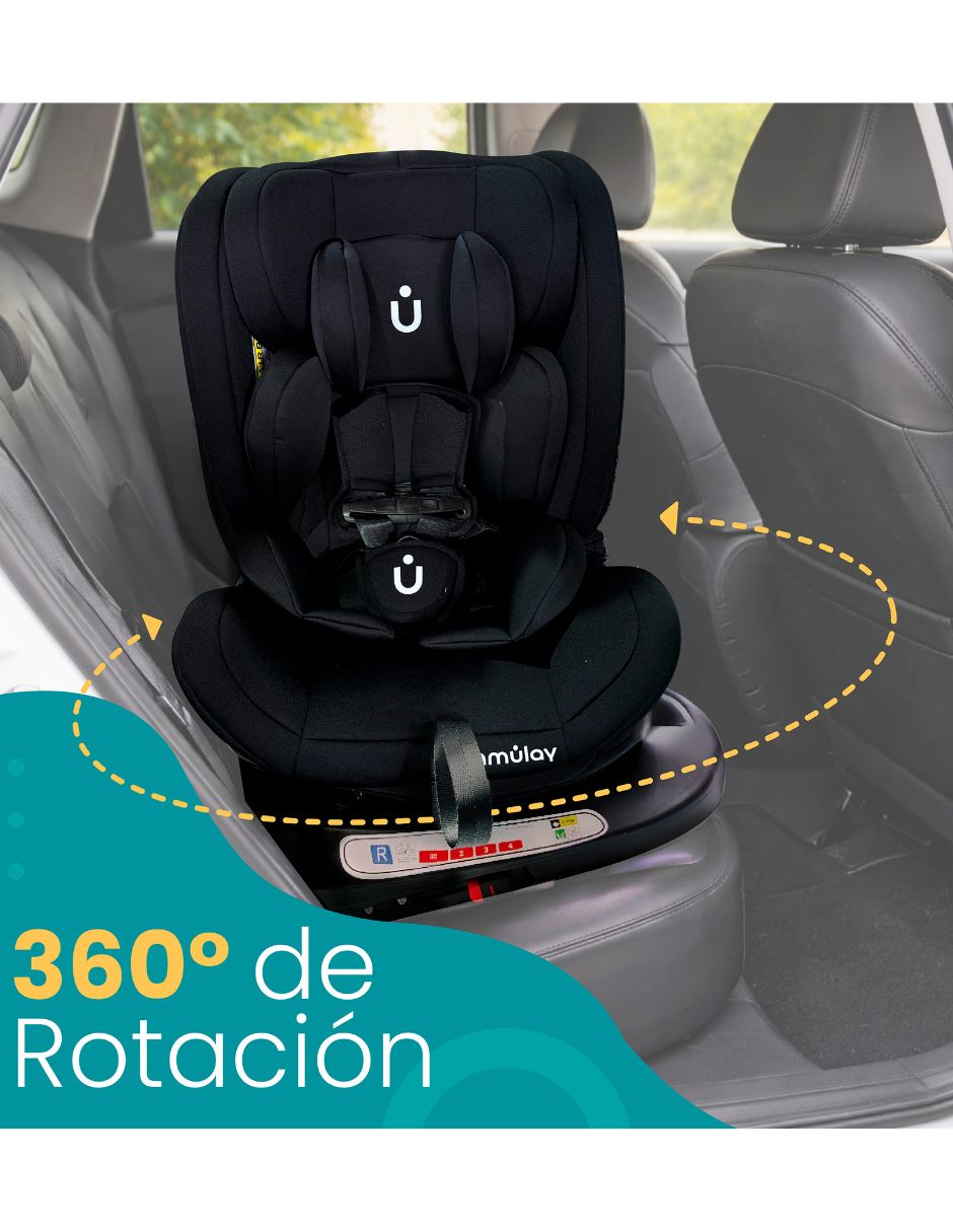 Autoasiento convertible Amulay compatible con - 360 grados