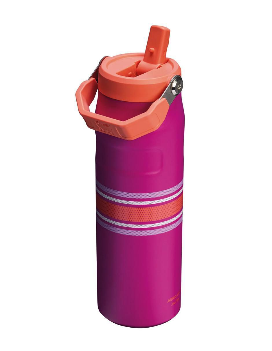 Termo stanley "de" acero inoxidable iceflow aerolight flip straw varsity "con tapa" rosca 709 ml