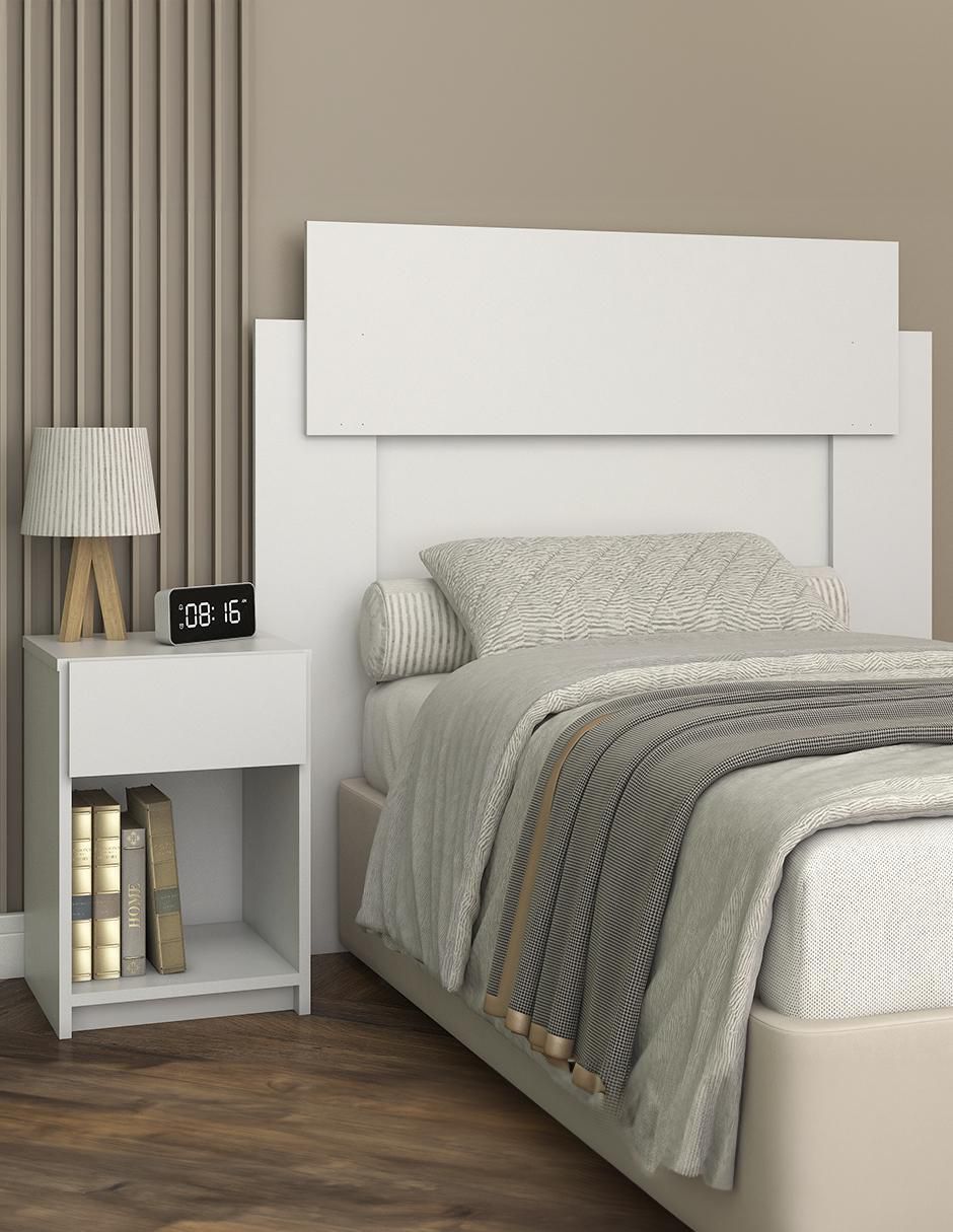 Cabecera Vera Individual Blanco Mobi Muebles