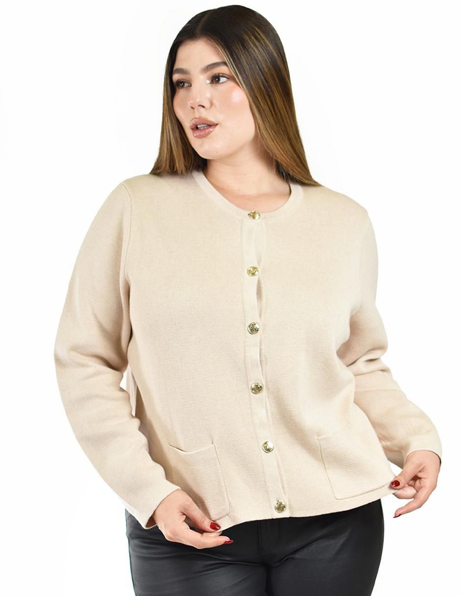 Suéter cuello redondo para mujer