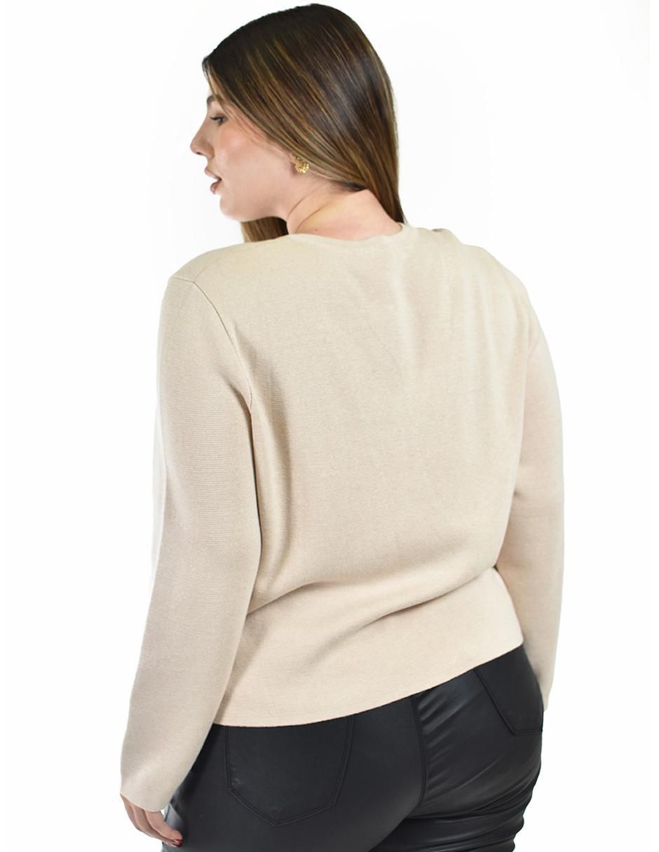 Suéter cuello redondo para mujer