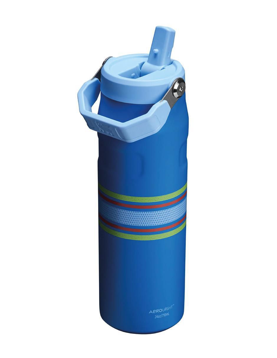 Termo stanley "de" acero inoxidable iceflow aerolight flip straw varsity "con tapa" rosca 709 ml