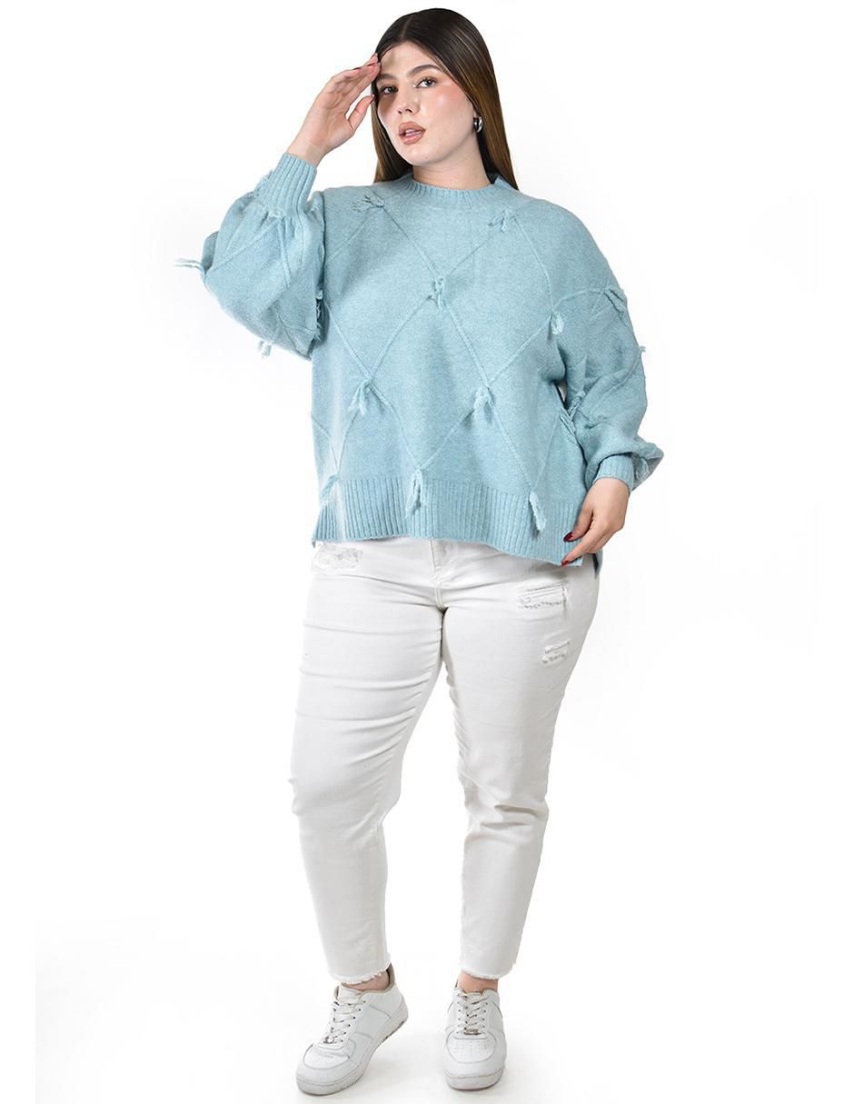 Suéter Roman Fashion cuello redondo para mujer