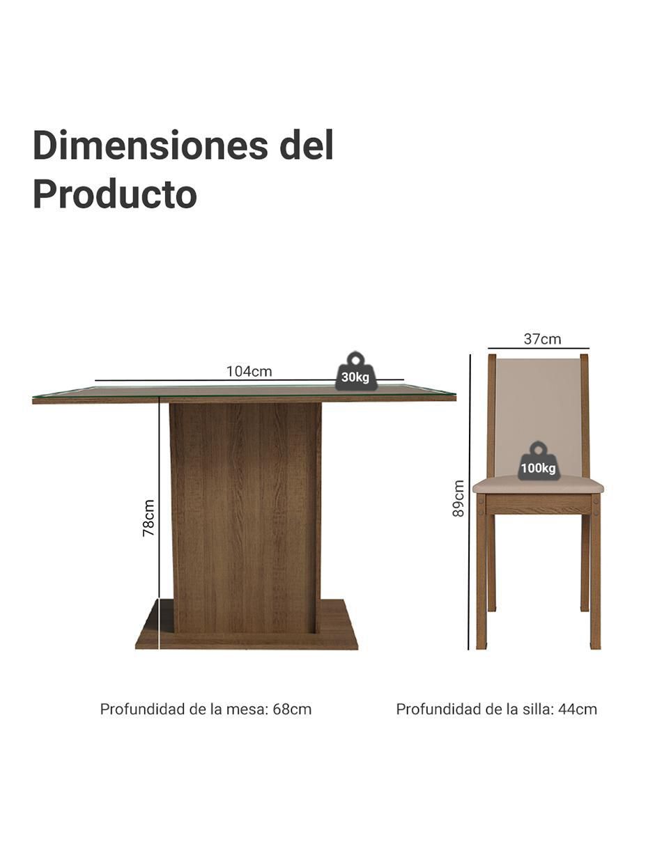 Set comedor martina Madesa para 4 personas