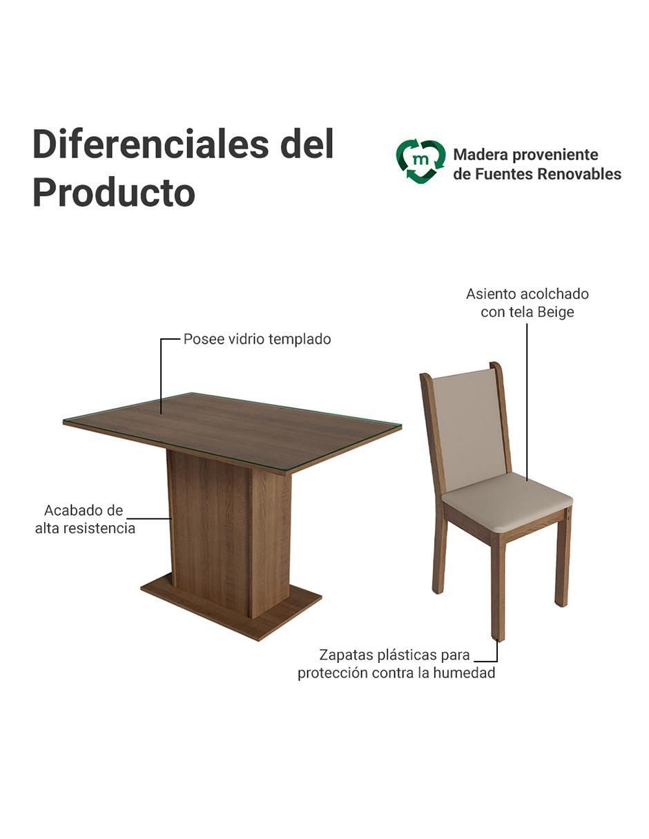 Set comedor martina Madesa para 4 personas