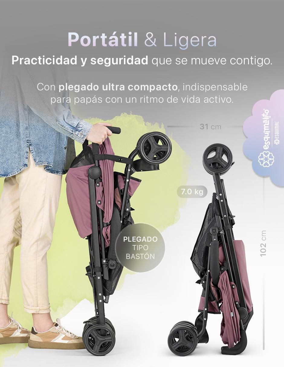 Carriola de bastón Viajera Portatil plegable 3