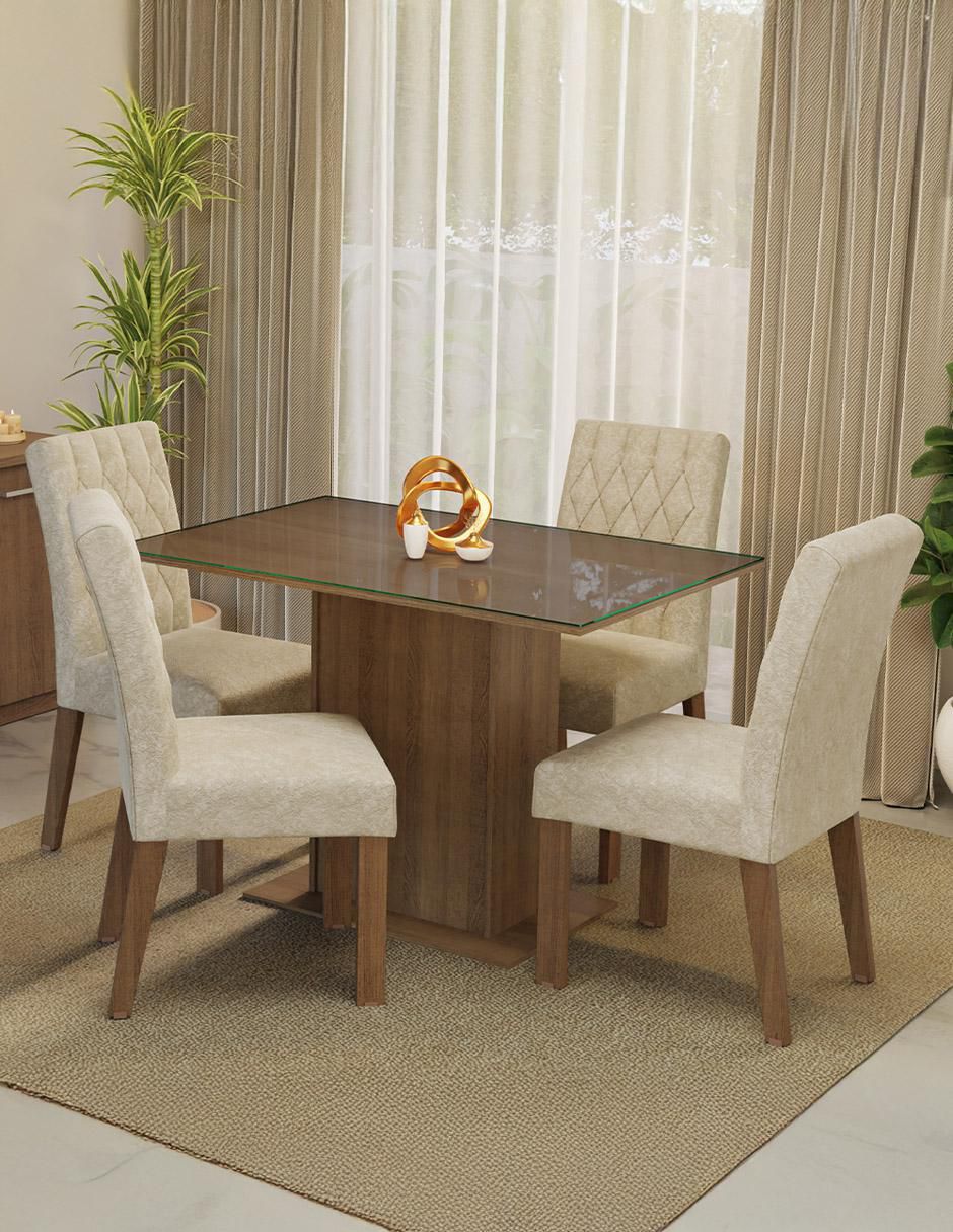 Comedor Reale Madesa para 4 personas