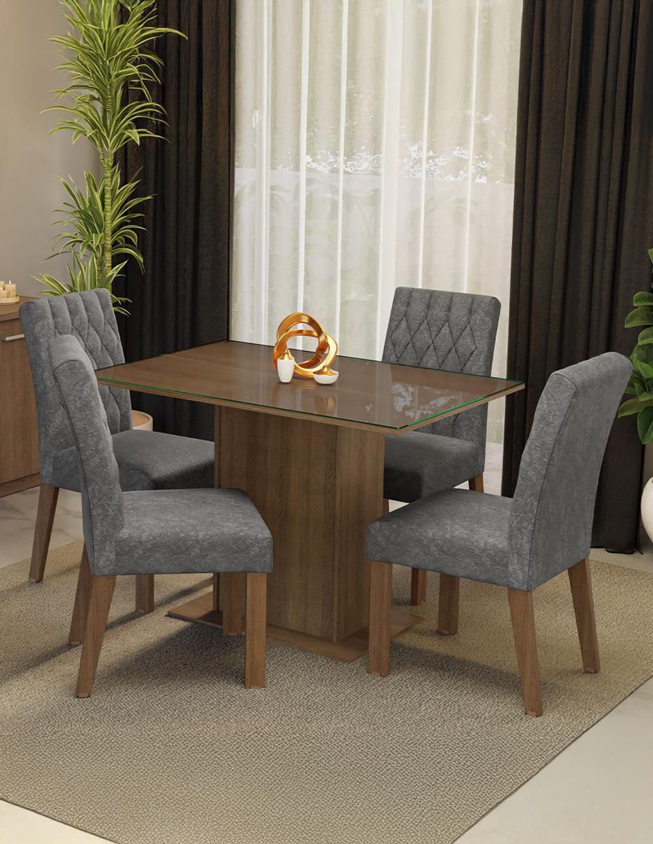 Comedor Reale Madesa para 4 personas