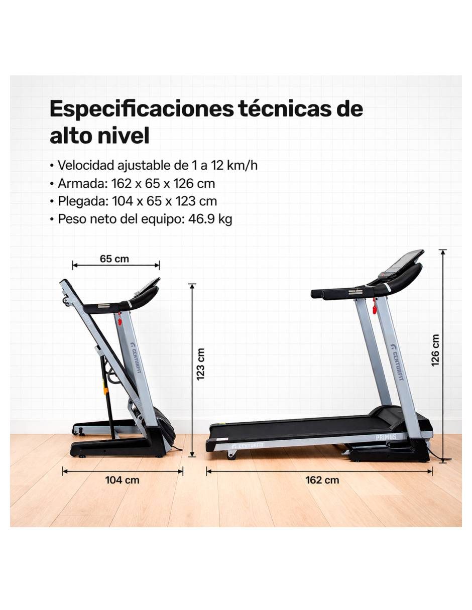 Caminadora profesional Centurfit MKZ-CAMIGTS2PRO plegable