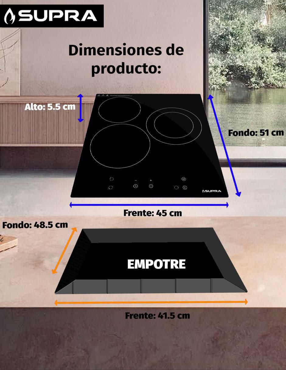 Parrilla eléctrica empotrable 9