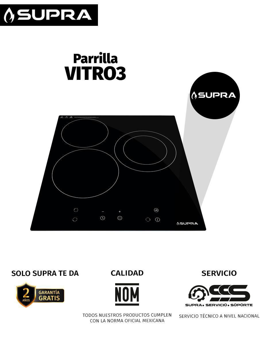 Parrilla eléctrica empotrable Supra