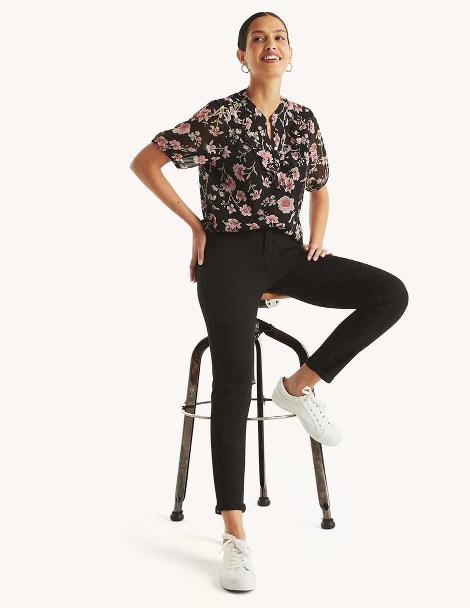 Blusa manga al codo para mujer